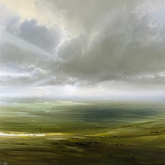 Clare Haley, Original oil painting on panel, Travelling North